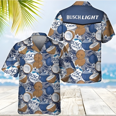 Busch Light Beer Hawaiian Shirt Summer Beach Gift Busch Light Beer Hawaiian Shirt Summer Beach Gift
