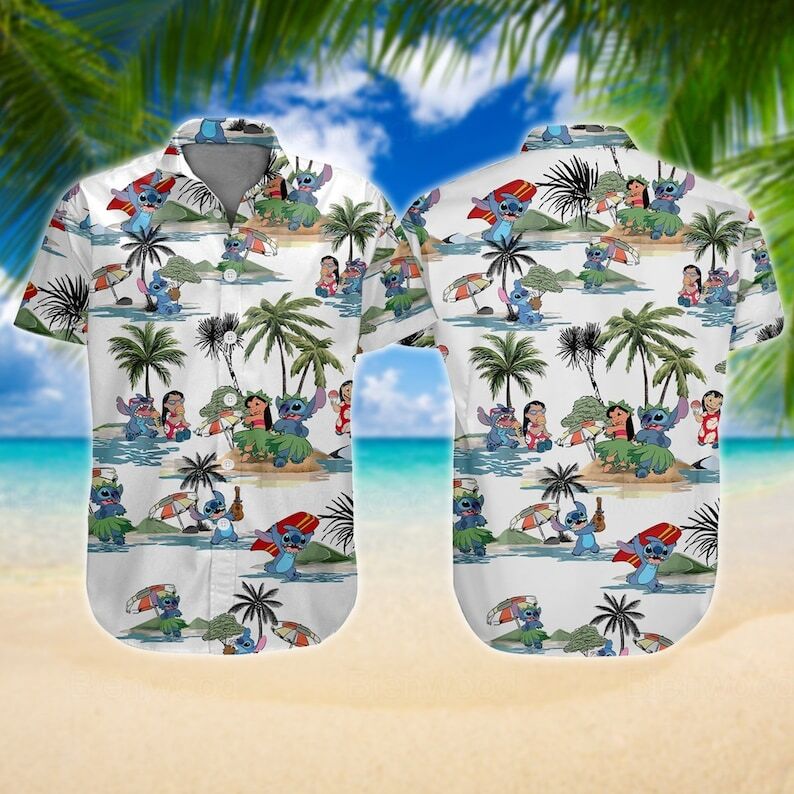 Lilo And Stitch Hawaiian Shirt Summer Pattern Beach Lovers Gift