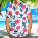 Cute Stitch Hawaiian Shirt Hibiscus Flower Pattern Beach Lovers Gift