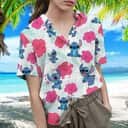 Cute Stitch Hawaiian Shirt Hibiscus Flower Pattern Beach Lovers Gift
