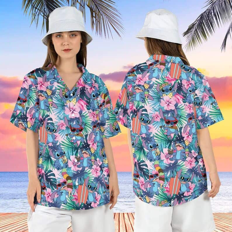 Cute Stitch Hawaiian Shirt Best Gift For Disney Lovers