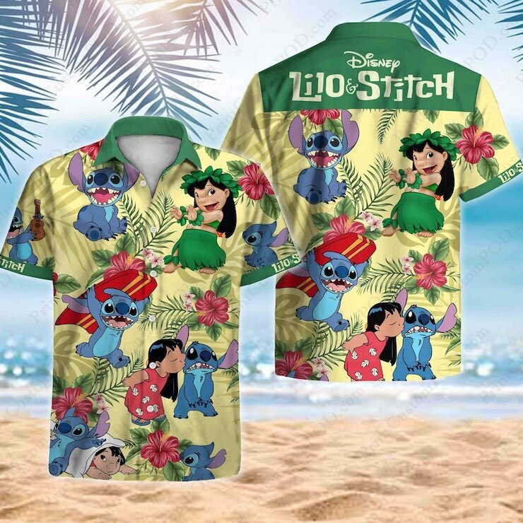 Lilo And Stitch Hawaiian Shirt Disney Gift For Beach Holiday