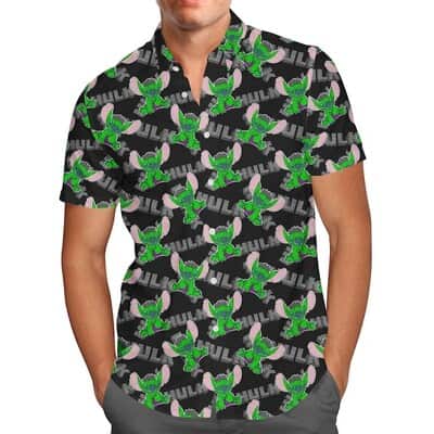 Hulk Stitch Hawaiian Shirt Disney Birthday Gift For Adults