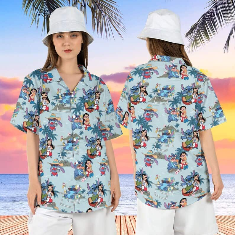 Trending Lilo And Stitch Hawaiian Shirt Cute Gift For Beach Vacation