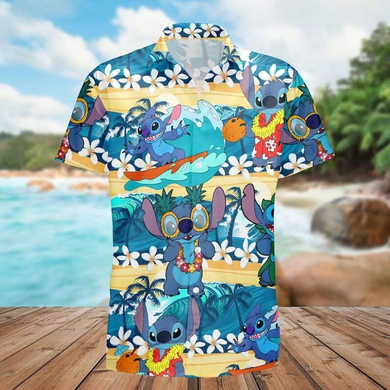 Disney Stitch Hawaiian Shirt Beach Vacation Gift