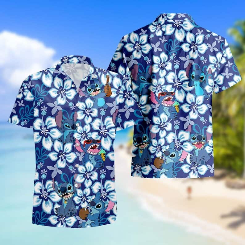 Disney Stitch Hawaiian Shirt Gift For Beach Vacation