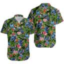 Disney Stitch Hawaiian Shirt Tropical Leaves Pattern All Over Print