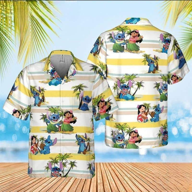 Cool Lilo And Stitch Hawaiian Shirt Island Pattern Gift For Disney Lovers