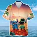 Disney Lilo And Stitch Hawaiian Shirt Sunset Pattern All Over Print Disney Lilo And Stitch Hawaiian Shirt Sunset Pattern All Over Print
