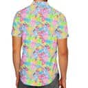 Neon Floral Stitch & Angel Hawaiian Shirt Beach Lovers Gift Neon Floral Stitch & Angel Hawaiian Shirt Beach Lovers Gift