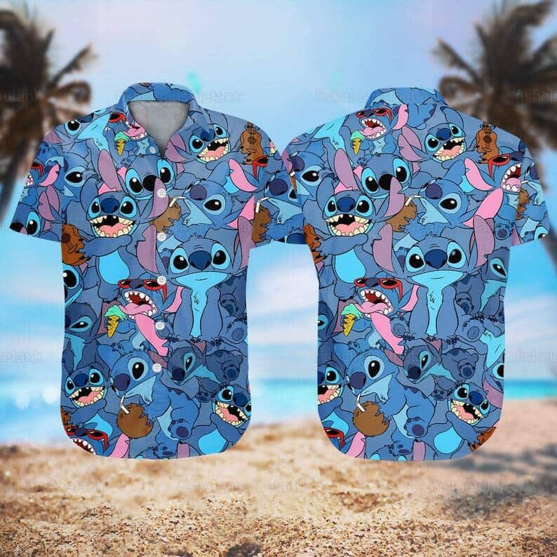 Disney Stitch Hawaiian Shirt Birthday Gift For Beach Lovers