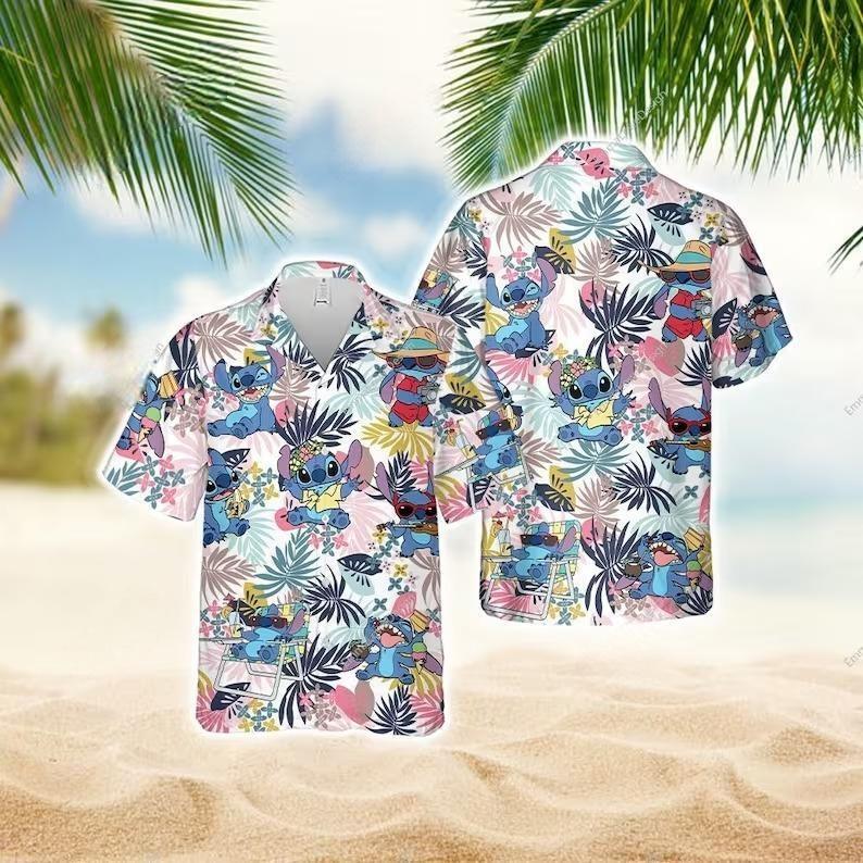 Funny Disney Stitch Hawaiian Shirt Beach Gift For Friend