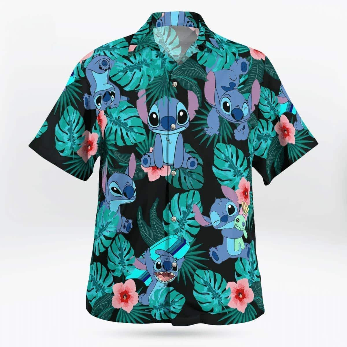 Disney Stitch Hawaiian Shirt Tropical Flower Pattern Gift For Beach Trip